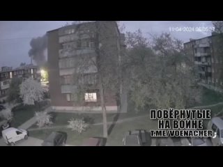 New footage of objective monitoring of the missile attack on the Ukrainian energy infrastructure on April 11 has appeared. This