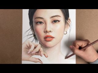 Рисуем Prismacolor Pencil Drawing Jennie of Blackpink -