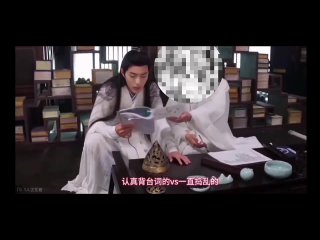 Сяо Чжань  даёт  мастер-класс каллиграфии.