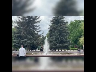 В парке Горького сегодня состоялся пробный пуск фонтана