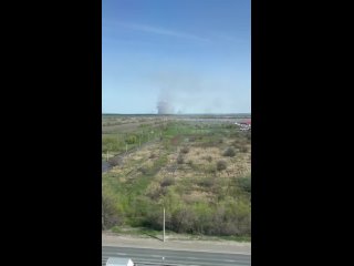 Сегодня в Волжском районе горела сухая трава Известно, что огонь уже ликвидировали.