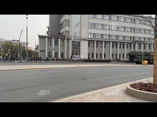 Пусковая установка Ярс едет на репетицию Парада Победы в Москве