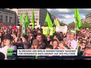 Dresden und Berlin: Tausende demonstrieren fr Demokratie nach Angriff auf SPD-Politiker