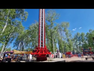 В парке Гагарина в Стерлитамаке установили 30-метровую Башню падения
