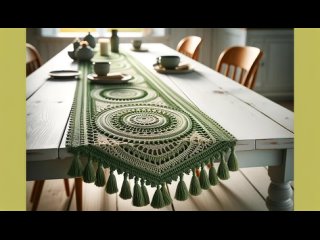 AI Image Creations crochet tableclуввoth #crochet
