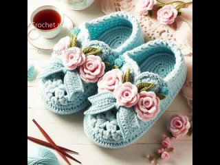 Amazing Crochet indoor Slippers #crochet #knitted #viral #viralvideo