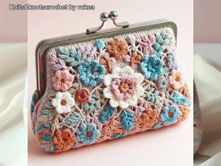 Beautiful crochet ladies clutch bag_AI images (share ideas)#crochet #design #han