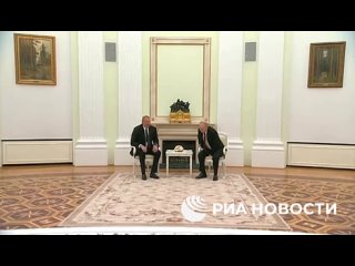 Путин в Москве встречается с президентом Азербайджана Ильхамом Алиевым