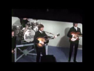 The Beatles - I Should Have Known Better (Granada TV Centre, Manchester, Scene At ) (Colorized)