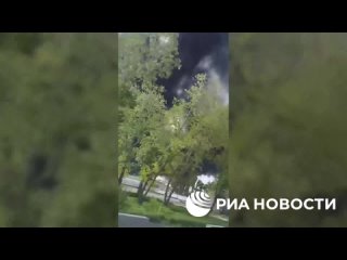 Появились кадры недавнего удара по Южному порту в Одессе. Их публикует РИА Новости