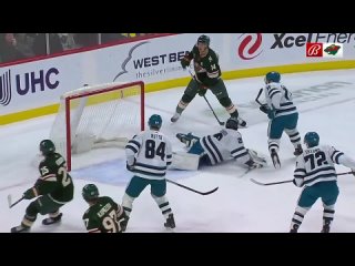 Kirill Kaprizov sets up Eriksson Ek’s goal vs Sharks with a nice pass (28 mar 2024) (720p).mp4