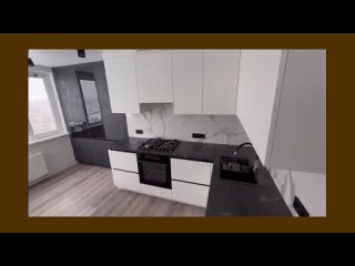 Ч/б кухня в новой квартире