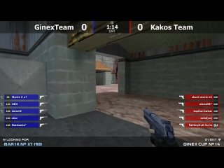 Stream cs 1.6 // GinexTeam -vs- Kakos Team // Final Ginex Cup #14 @ by kn1fe