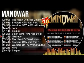 Manowar Greatest Hits ~ Manowar Music Of All Time