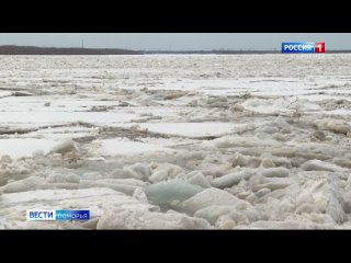 Затор льда на Северной Двине у деревни Белая Гора  это в 170 километрах от Архангельска  разрушен