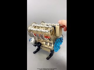 Рабочая модель двигателя V8