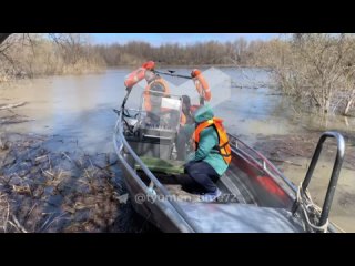 В Абатском районе добраться в село Назарово можно только по воде. Работает лодочная переправа. Дорогу Ощепково - Назарово в поло