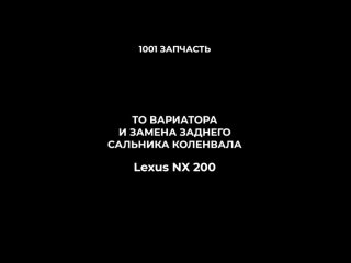 ТО вариатора и замена заднего сальника Lexus NX200