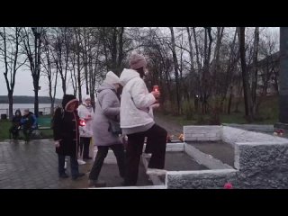 Свеча памяти в поселке Уральском