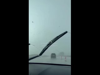 На трассе М7 от Нижнего до Казани — град 😱 (видео)