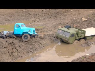 RC Car King Kong vs Military Truck 8x8 Stuck in the Mud Crazy Challenge