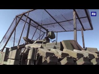 Combat work of the crews of the T-80BVM tanks of the Vostok group of troops