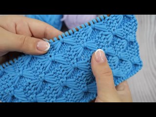 НОВЫЙ вариант узора из Бантиков спицами  Bows knitting pattern
