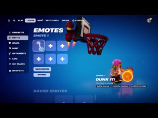 Эмоция Закладывай (Dunk It!) из набора косметики NBA x #Fortnite Blacktop Ballers