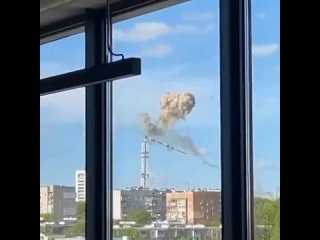 Российскими войсками нанесен удар по телевизионной вышке в Харькове, на которой была установлена антенна связи украинской ПВО