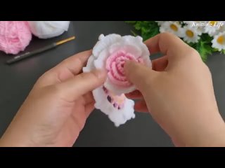 3D Super. Crochet Flower  Very easy crochet rose flower making for beginners.YТГ