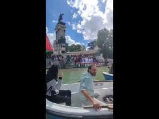 Acto en apoyo a Palestina en el Parque del Retiro, Madrid