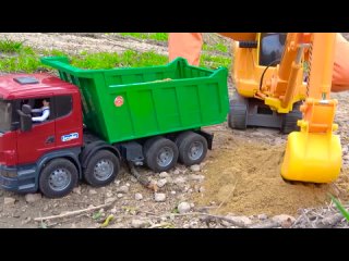 Truck and tractor stuck in mud then Darius came to help. Educational how to take care to road signs