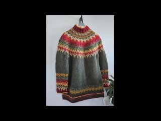 110.   It's time for meditation...'Maln Sweater in colours of October's poncho.' ...this was the  sheep wool y
