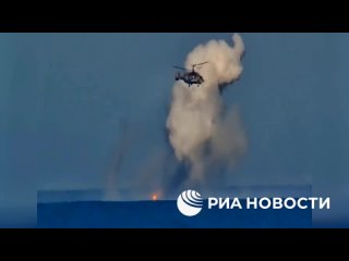 Минобороны России сообщает об уничтожении пяти безэкипажных катеров ВСУ в районе западного побережья КрымаНа видео уничтожен