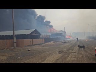 Пожар в садоводствах в Братском районе