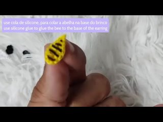 como fazer brinco de croch abelhinha Lili