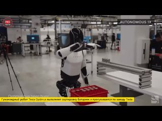 Робот-гуманоид Tesla Optimus выполняет сортировку батареек и прогуливается по заводу Tesla