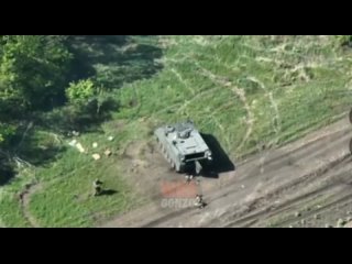 The Russian military used a grenade launcher to knock out an M113 infantry fighting vehicle of the Armed Forces of Ukraine, whi