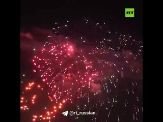 Images de Vladivostok, o des feux d'artifice ont dj t tirs en l'honneur du Jour de la Victoire