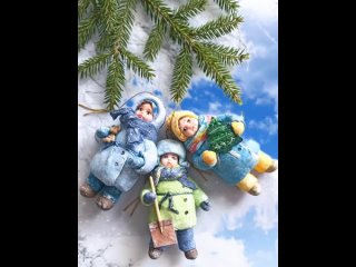 Видео от izabello_toys_cotton      Ватные елочные игрушки