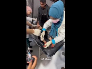 Siguen llegando heridos al Hospital Kuwait para recibir atencin mdica, la mayora son nios, tras los brutales ataques ar