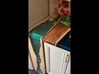 Кухонный комплект из слэбов карагача