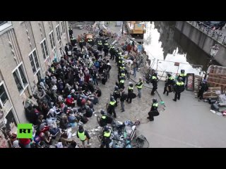 Amsterdam : arrestation dtudiants lors d'une manifestation pro-palestinienne