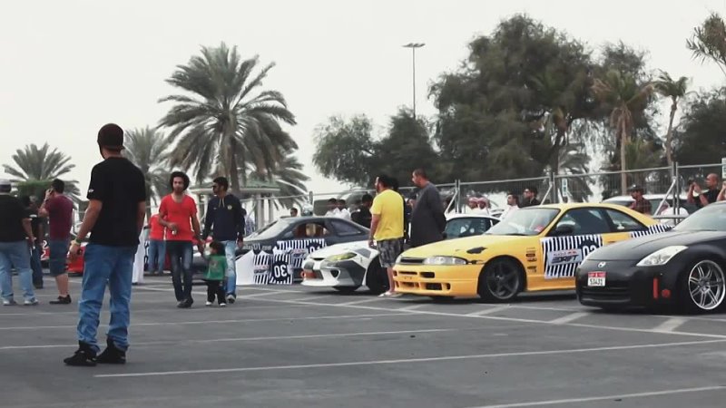 Drifting in Abu Dhabi Red Bull Car Park Drift