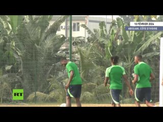 La Cte d'Ivoire et le Nigeria s'entranent avant la finale de la Coupe d'Afrique des nations de football (AFCON 2024)