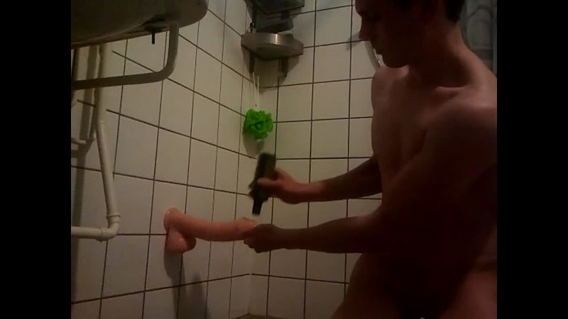 Boi in chastity trains his ass, riding a 12 dildo - gayboykink