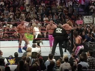 Hart Foundation (Bret Hart, Brian Pillman, Owen Hart, Jim Neidhart, British Bulldog) vs. Team WWF (Steve Austin, Ken Shamrock, H