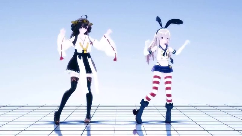 [MMD] Kantai Collection (Kongou & Shimakaze) - Hi-fi Raver