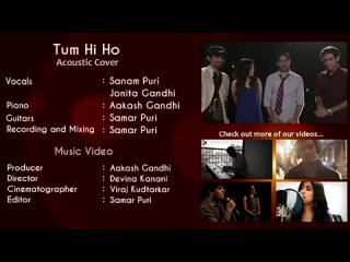 Tum Hi Ho (Acoustic Cover) -- Aakash Gandhi (ft. Sanam Puri, Jonita Gandhi, & Samar Puri).mp4