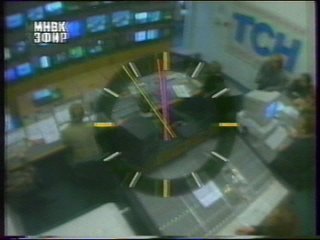 Часы и заставка программы “ТСН“ (ТВ-6 - Эфир (Казань), январь 1997)